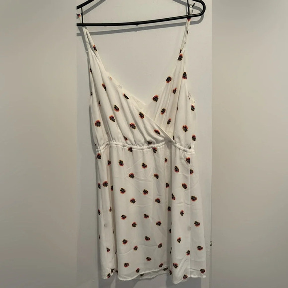 NEW Aritzia Babaton Casimir Dress Off White Floral  mini cinched wrap flowy USL - Picture 6 of 8